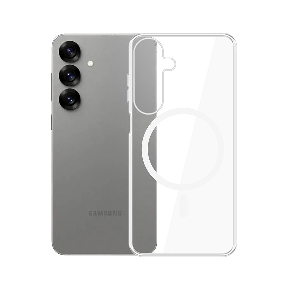 Capa MagSafe para Samsung Galaxy S25 S931, 3MK, Clear MagCase, Transparente