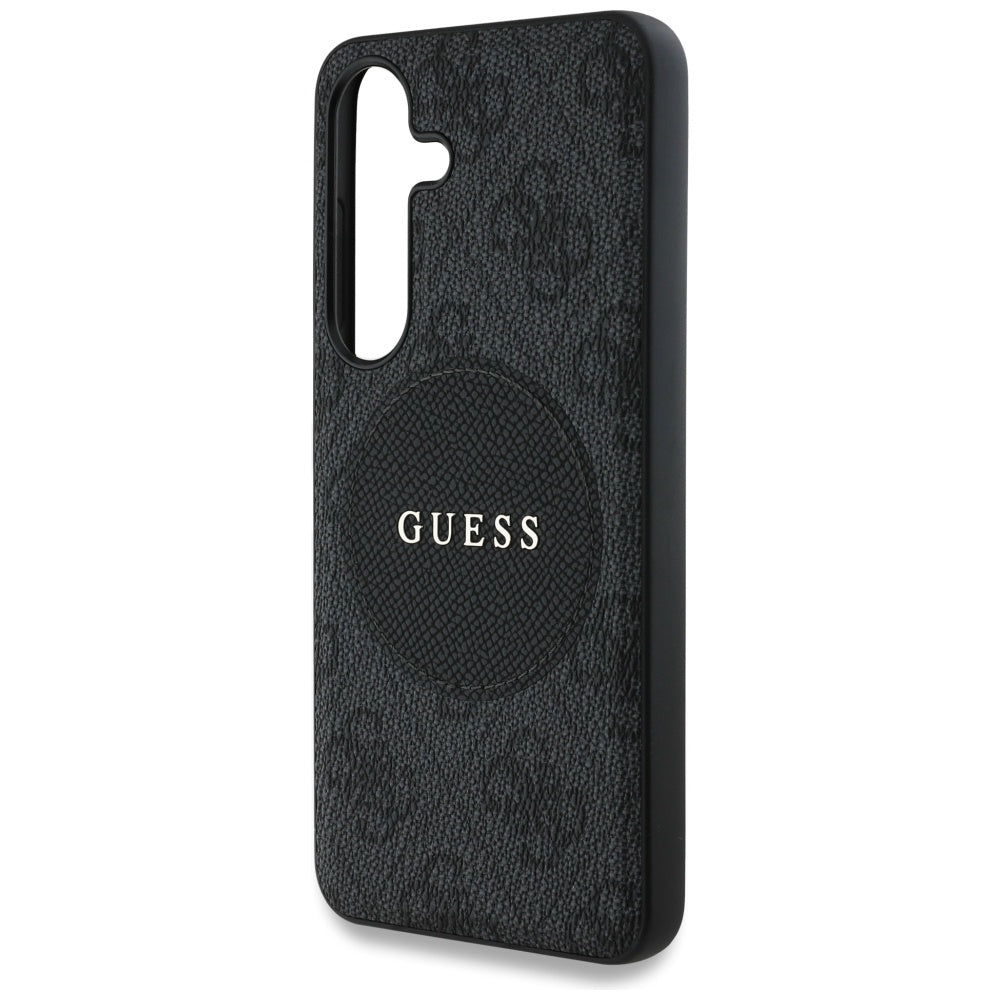 Capa MagSafe para Samsung Galaxy S25 S931, Guess, 4G Circle Classic Logo, Preta