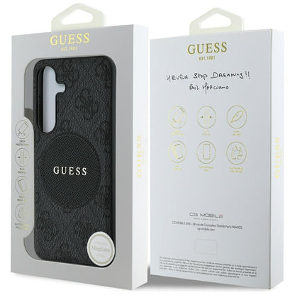 Capa MagSafe para Samsung Galaxy S25 S931, Guess, 4G Circle Classic Logo, Preta