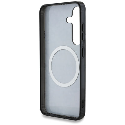 Capa MagSafe para Samsung Galaxy S25 S931, Guess, IML Peony On 4G Background, Preta