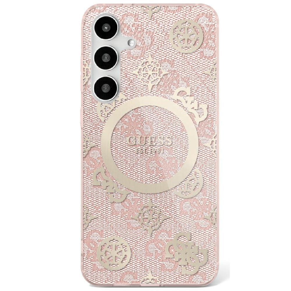 Capa MagSafe para Samsung Galaxy S25 S931, Guess, IML Peony On 4G Background, Rosa