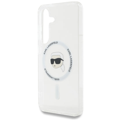 MagSafe Case for Samsung Galaxy S25 S931, Karl Lagerfeld, IML Karl's Head, White