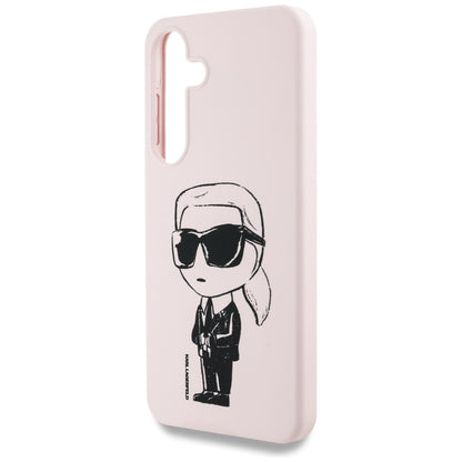 MagSafe Case for Samsung Galaxy S25 S931, Karl Lagerfeld, Silicone Graffiti, Pink