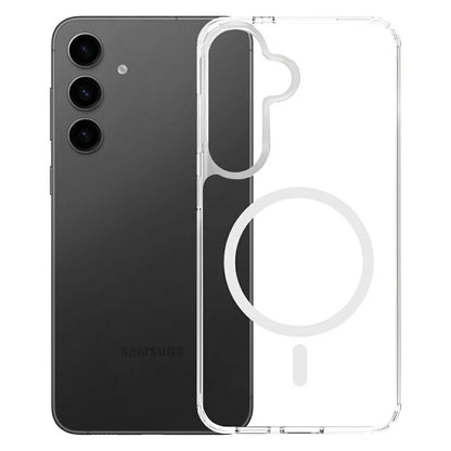 Capa MagSafe para Samsung Galaxy S25 S931 / S24 S921, 3MK, Armor MagCase, Transparente