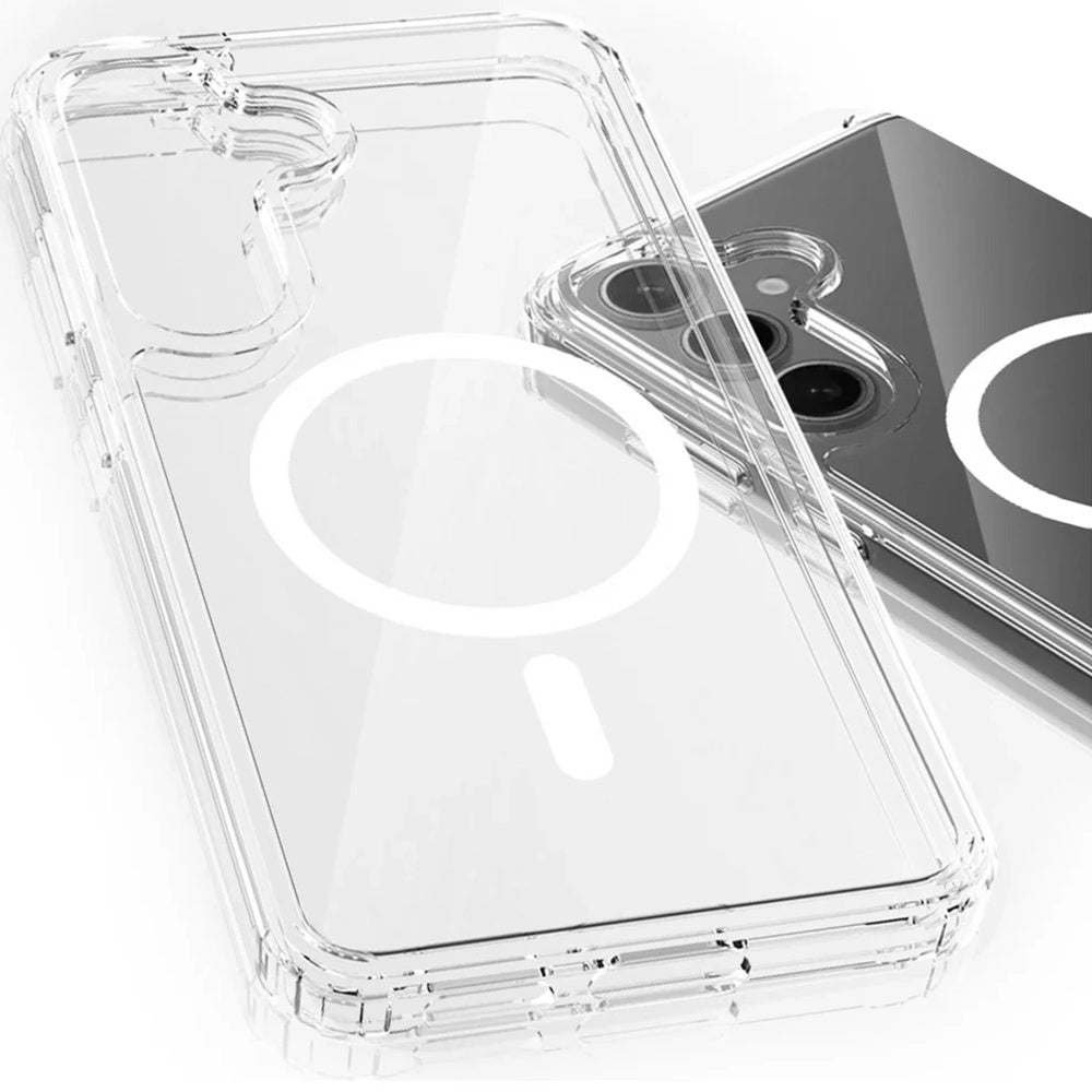 Capa MagSafe para Samsung Galaxy S25 S931 / S24 S921, 3MK, Armor MagCase, Transparente