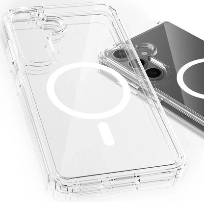 Capa MagSafe para Samsung Galaxy S25 S931 / S24 S921, 3MK, Armor MagCase, Transparente