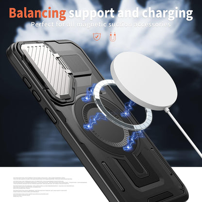 Capa MagSafe para Samsung Galaxy S25 S931 / S24 S921, Techsuit, CamVault, Preta
