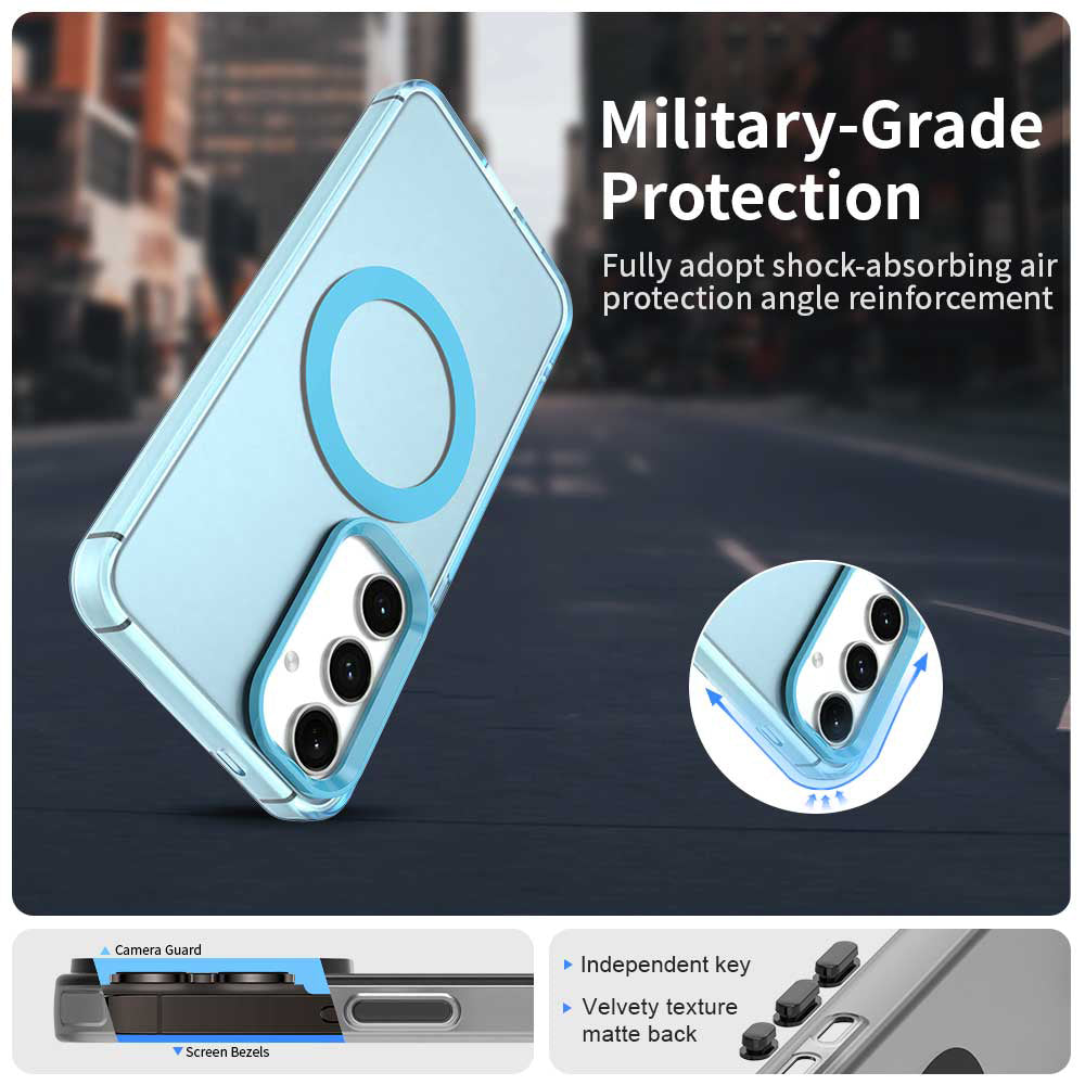 Capa MagSafe para Samsung Galaxy S25 S931 / S24 S921, Techsuit, CandyCase, Azul