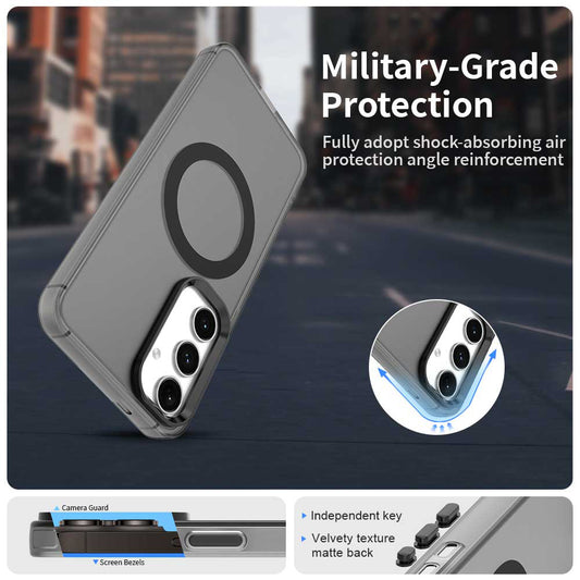 Capa MagSafe para Samsung Galaxy S25 S931 / S24 S921, Techsuit, CandyCase, Preta