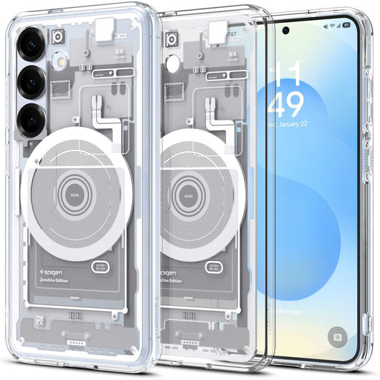 Capa MagSafe para Samsung Galaxy S25 S931, Spigen, Ultra Hybrid Zero One, Branca ACS09004