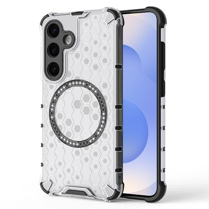MagSafe Case for Samsung Galaxy S25 S931, Techsuit, HoneyComb Shield, White