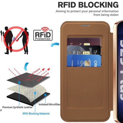 Capa MagSafe para Samsung Galaxy S25 S931, Techsuit, SmartMag Book, Castanha