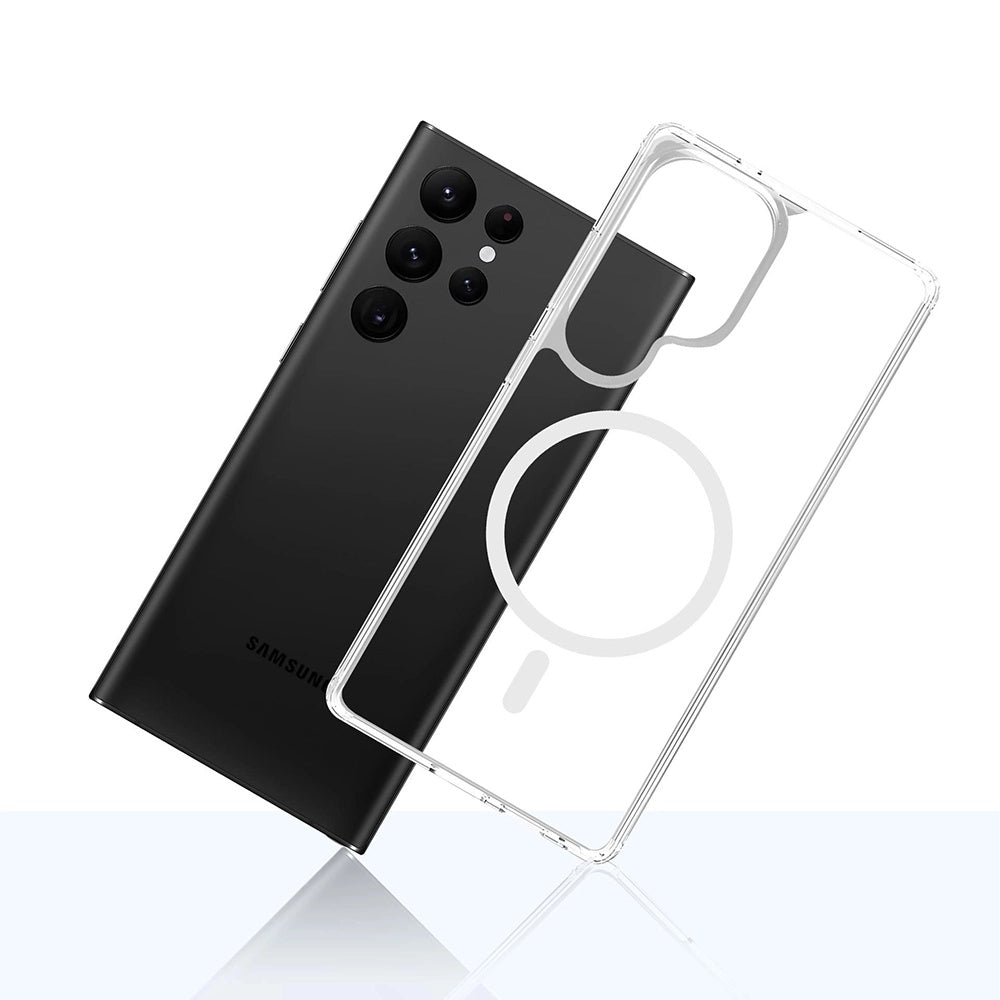 Capa MagSafe para Samsung Galaxy S25 Ultra S938, 3MK, Armor MagCase, Transparente