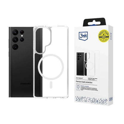 Capa MagSafe para Samsung Galaxy S25 Ultra S938, 3MK, Armor MagCase, Transparente