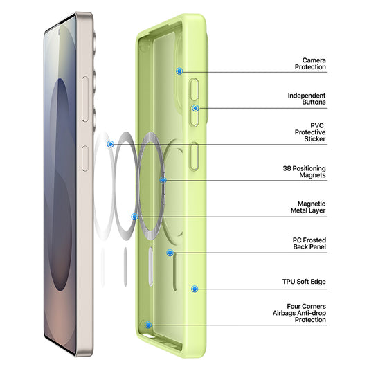 Capa MagSafe para Samsung Galaxy S25 Ultra S938, DUX DUCIS, Yind, Preta