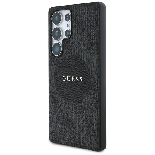 Capa MagSafe para Samsung Galaxy S25 Ultra S938, Guess, 4G Circle Classic Logo, Preta