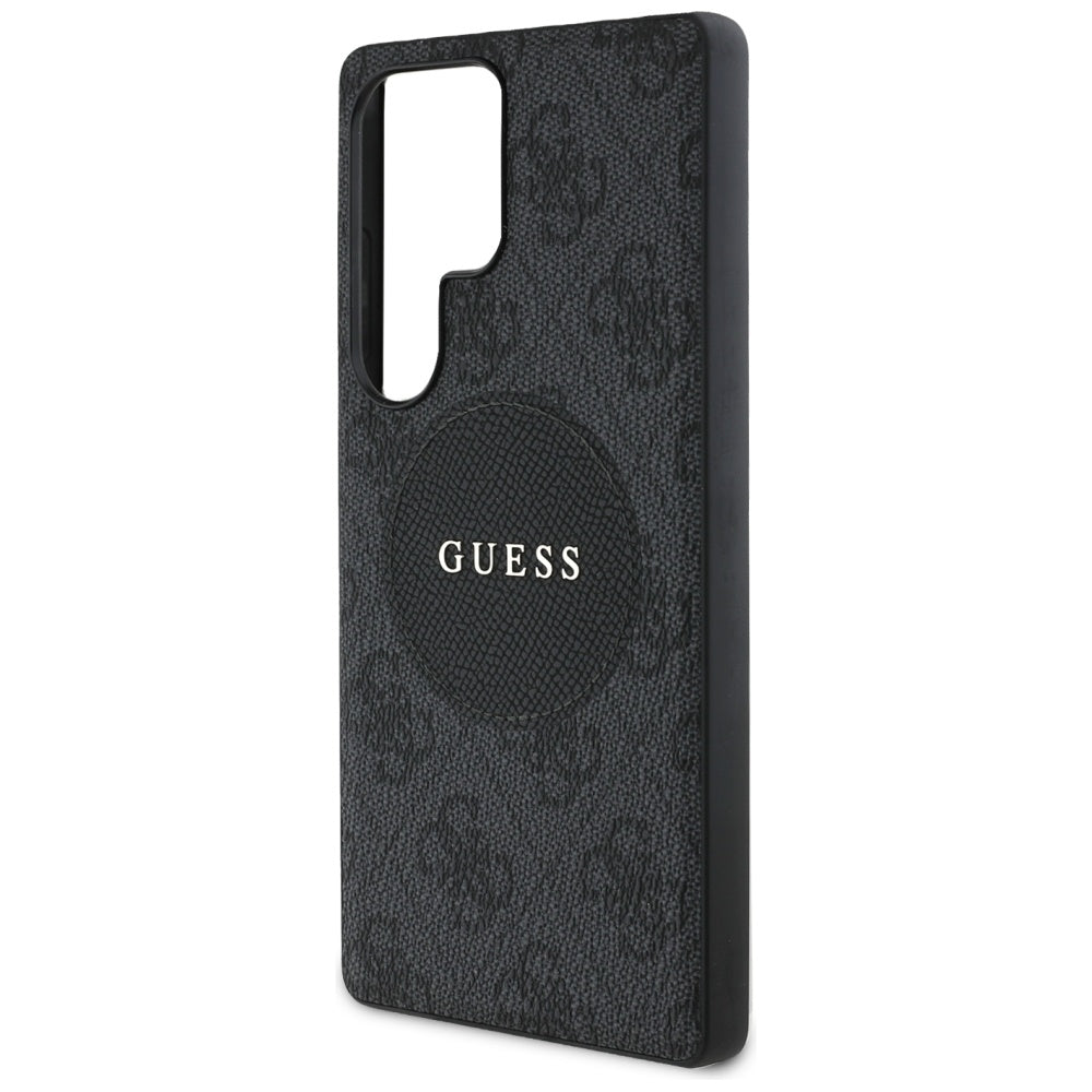 Capa MagSafe para Samsung Galaxy S25 Ultra S938, Guess, 4G Circle Classic Logo, Preta