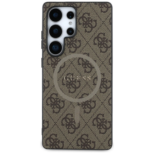 Capa MagSafe para Samsung Galaxy S25 Ultra S938, Guess, 4G Ring Classic Logo, Castanho