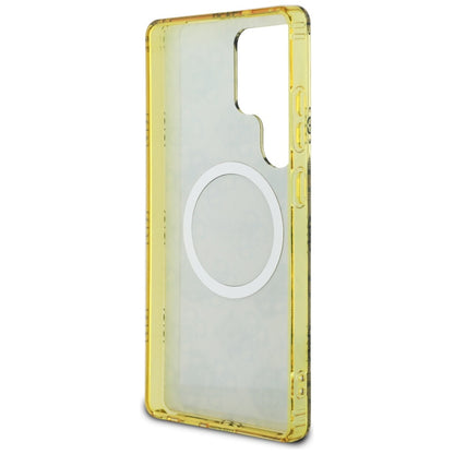 Capa MagSafe para Samsung Galaxy S25 Ultra S938, Guess, IML Peony On 4G Background, Marrom