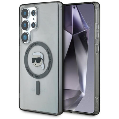 Capa MagSafe para Samsung Galaxy S25 Ultra S938, Karl Lagerfeld, IML Karl's Head, Preta