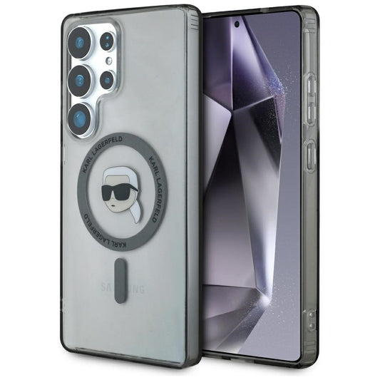 Capa MagSafe para Samsung Galaxy S25 Ultra S938, Karl Lagerfeld, IML Karl's Head, Preta