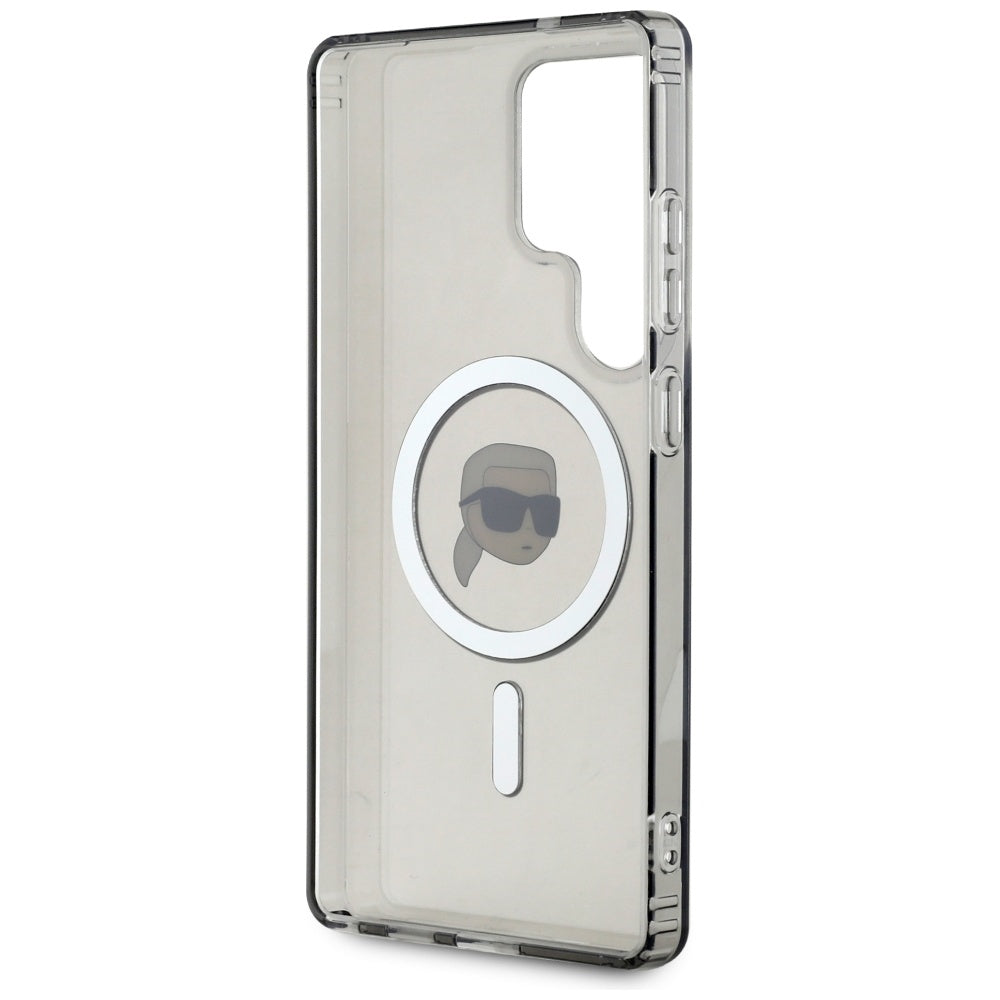 Capa MagSafe para Samsung Galaxy S25 Ultra S938, Karl Lagerfeld, IML Karl's Head, Preta