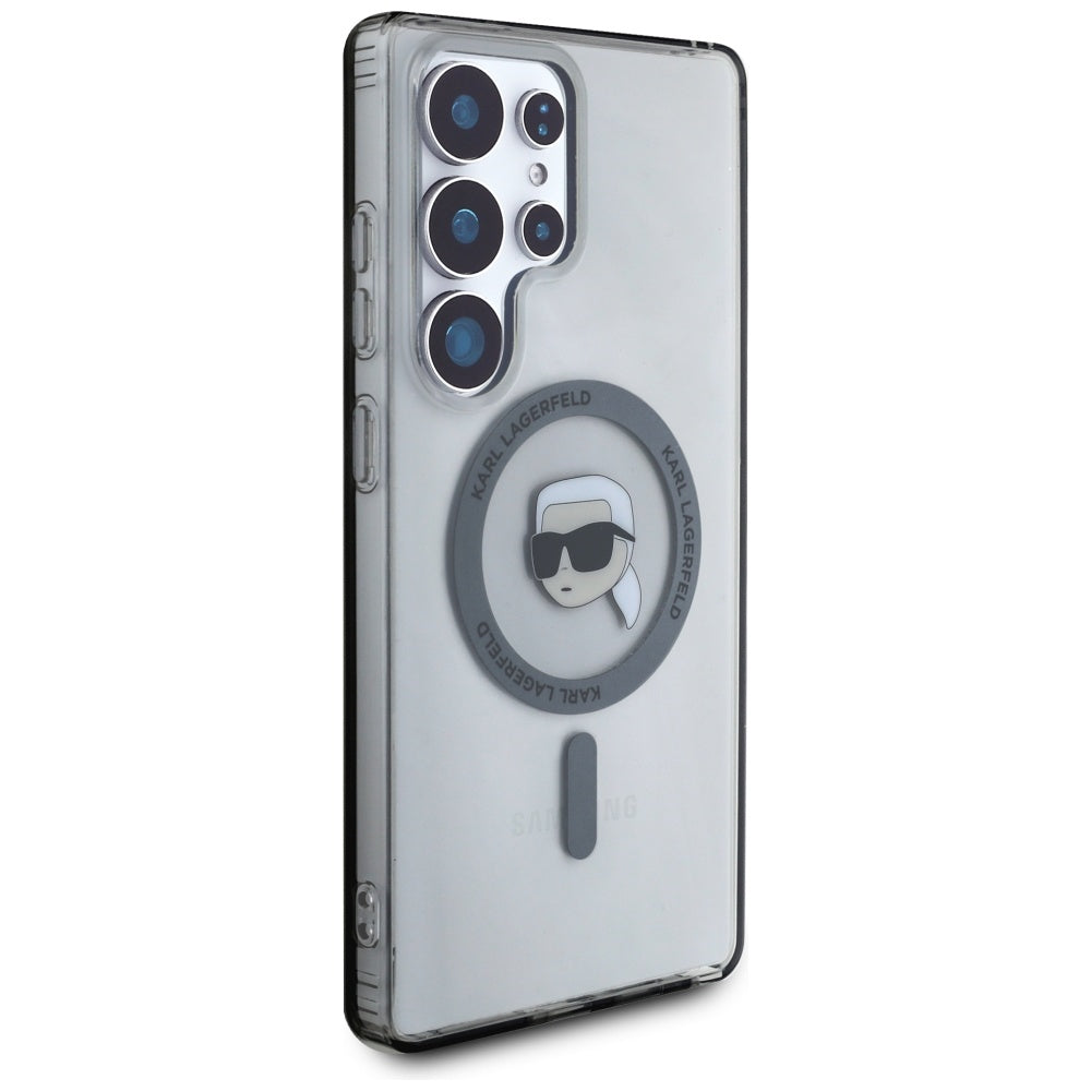 Capa MagSafe para Samsung Galaxy S25 Ultra S938, Karl Lagerfeld, IML Karl's Head, Preta