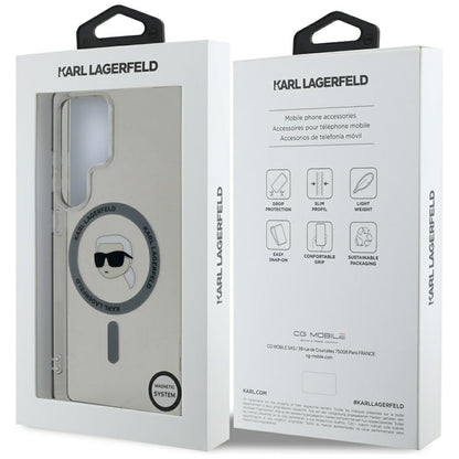 Capa MagSafe para Samsung Galaxy S25 Ultra S938, Karl Lagerfeld, IML Karl's Head, Preta