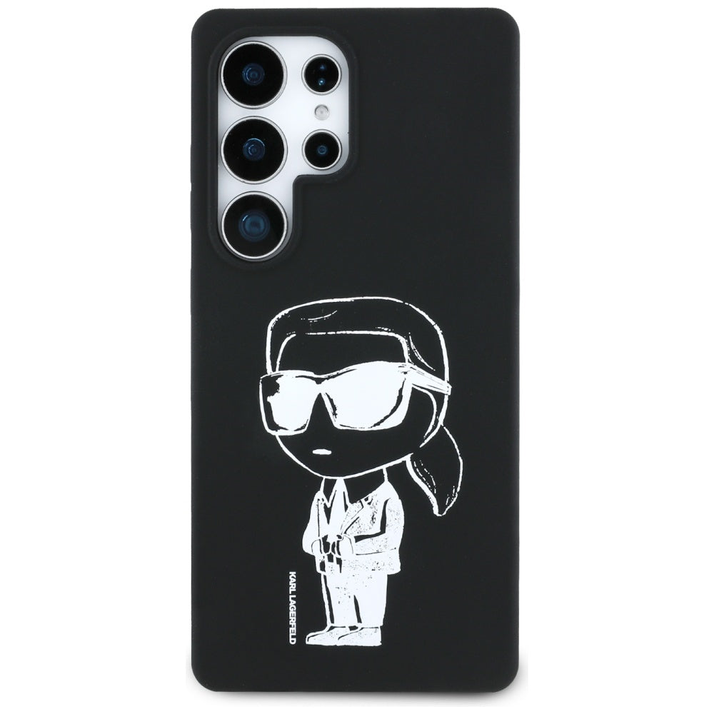 Capa MagSafe para Samsung Galaxy S25 Ultra S938, Karl Lagerfeld, Silicone Graffiti, Preta