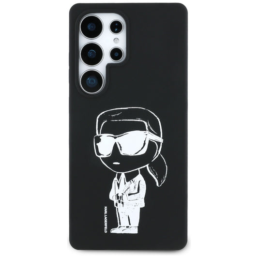 Capa MagSafe para Samsung Galaxy S25 Ultra S938, Karl Lagerfeld, Silicone Graffiti, Preta