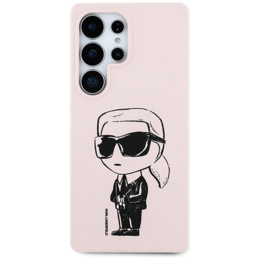 Capa MagSafe para Samsung Galaxy S25 Ultra S938, Karl Lagerfeld, Silicone Graffiti, Rosa