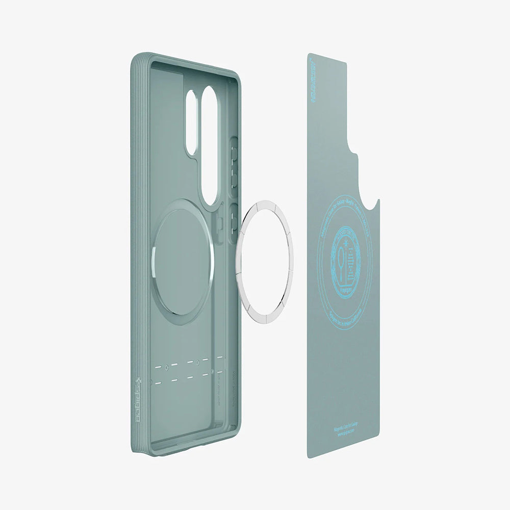 Capa MagSafe para Samsung Galaxy S25 Ultra S938, Spigen, Caseology Parallax, Verde ACS09053
