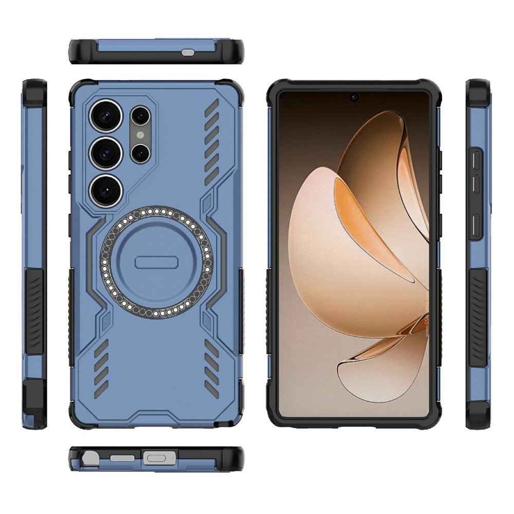 Capa MagSafe para Samsung Galaxy S25 Ultra S938, Techsuit, ArmorMag, Azul