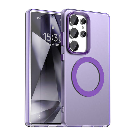 Capa MagSafe para Samsung Galaxy S25 Ultra S938, Techsuit, CandyCase, Roxo