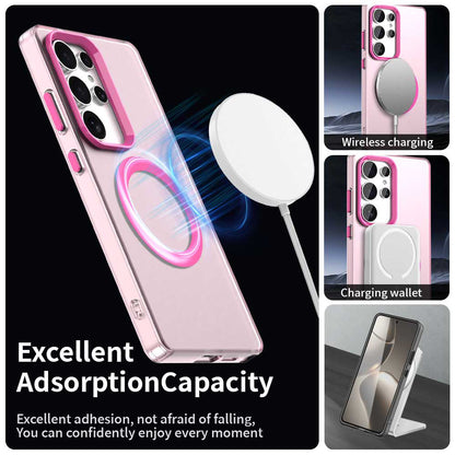 Capa MagSafe para Samsung Galaxy S25 Ultra S938, Techsuit, CandyCase, Rosa