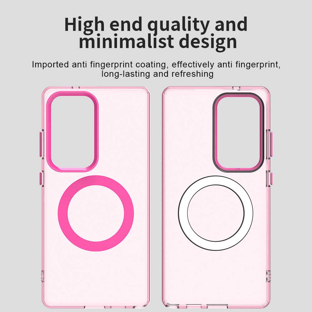 Capa MagSafe para Samsung Galaxy S25 Ultra S938, Techsuit, CandyCase, Rosa
