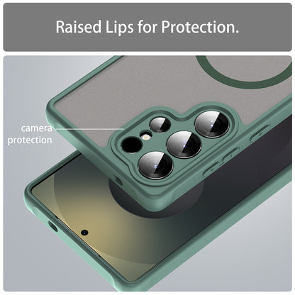 Capa MagSafe para Samsung Galaxy S25 Ultra S938, Techsuit, HaloFrost II, Verde