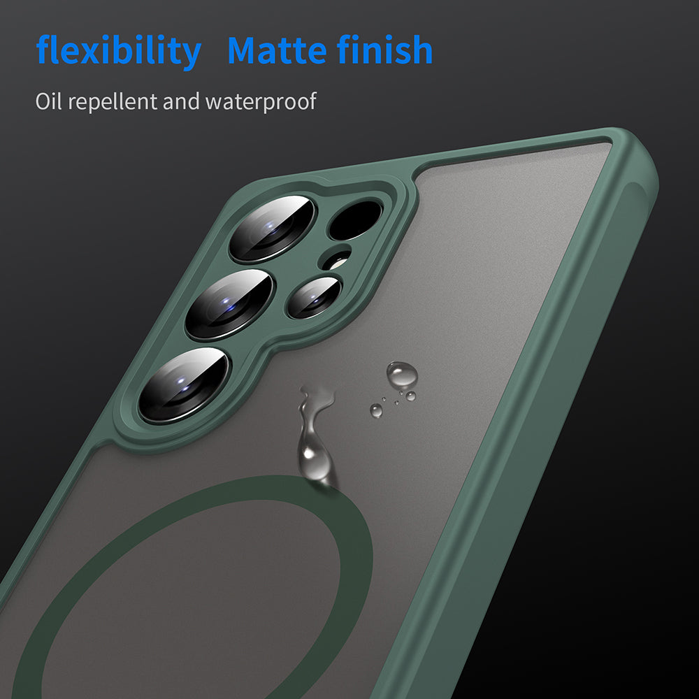 Capa MagSafe para Samsung Galaxy S25 Ultra S938, Techsuit, HaloFrost II, Verde