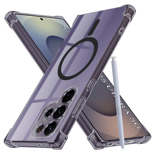 Capa MagSafe para Samsung Galaxy S25 Ultra S938, Techsuit, Transparente Antichoque, Fumada