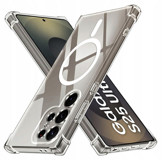 Capa MagSafe para Samsung Galaxy S25 Ultra S938, Techsuit, à prova de choque, Transparente