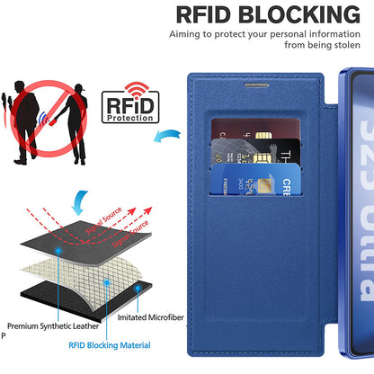 Capa MagSafe para Samsung Galaxy S25 Ultra S938, Techsuit, SmartMag Book, Azul