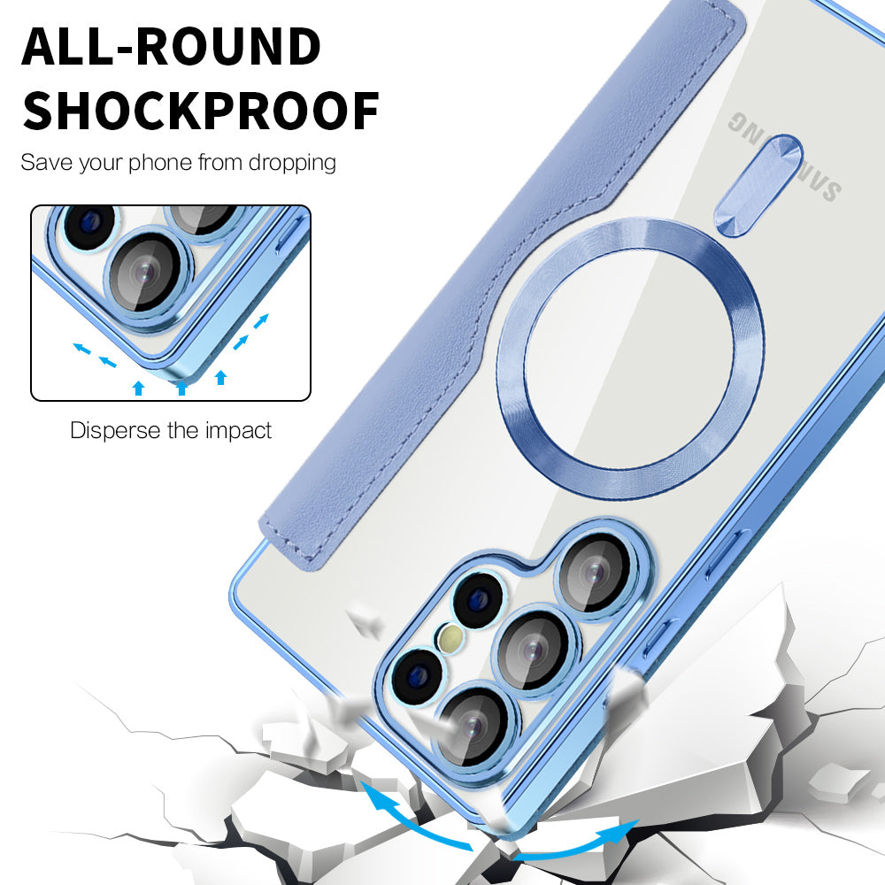 Capa MagSafe para Samsung Galaxy S25 Ultra S938, Techsuit, SmartMag Book, Azul