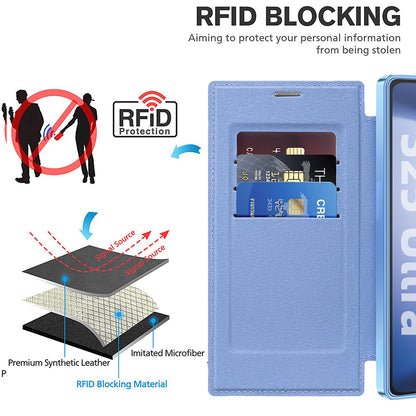 Capa MagSafe para Samsung Galaxy S25 Ultra S938, Techsuit, SmartMag Book, Azul