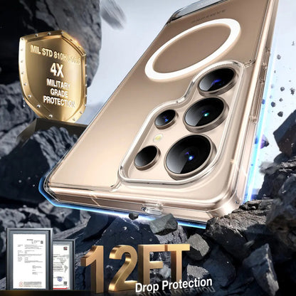 Capa MagSafe para Samsung Galaxy S25 Ultra S938, Torras, Pstand, Transparente