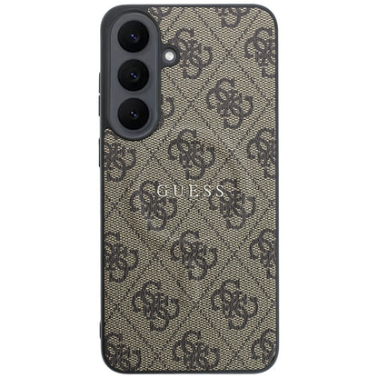 Capa MagSafe para Samsung Galaxy S26 FE S741, Guess, 4G Embossed Ring Classic Logo, Castanha