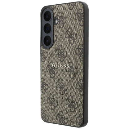 Capa MagSafe para Samsung Galaxy S26 FE S741, Guess, 4G Embossed Ring Classic Logo, Castanha