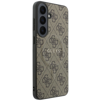Capa MagSafe para Samsung Galaxy S26 FE S741, Guess, 4G Embossed Ring Classic Logo, Castanha