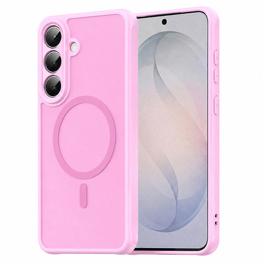 Capa MagSafe para Samsung Galaxy S26 FE S741, Techsuit, HaloFrost II, Rosa