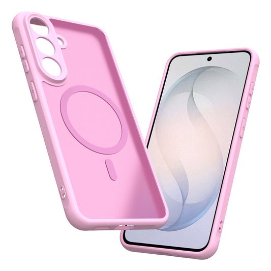 Capa MagSafe para Samsung Galaxy S26 FE S741, Techsuit, HaloFrost II, Rosa