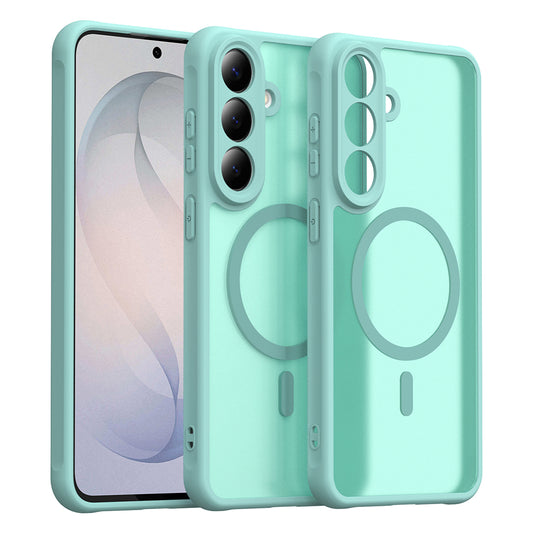 Capa MagSafe para Samsung Galaxy S26 FE S741, Techsuit, HaloFrost II, Verde Claro